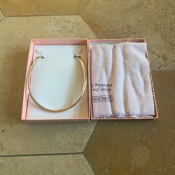 M.A. Hassan Silver Modernist Statement Cuff Choker Necklace - Picture 6 of 6